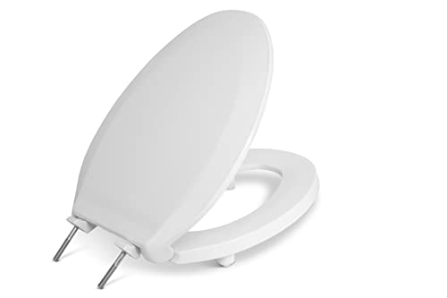 2 Inch Raised Toilet Seat for Seniors Elongated, White, Discreet & ADA Compliant - Variation of THIS listing