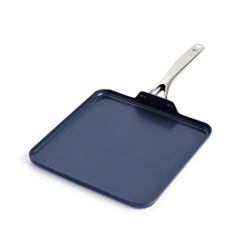 Blue Diamond 11" Infused Ceramic Nonstick Square Griddle Pan,