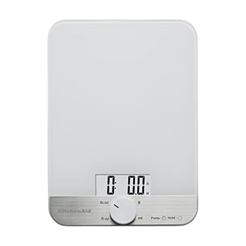 Kitchen Scale 11lb Digital Food & Kitchen Weighing Scale with Glass Surface - White - Variation of THIS listing