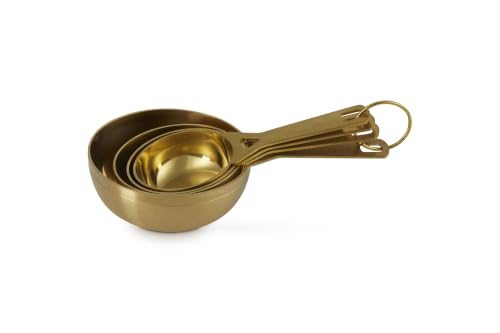 Measuring Cups Set - Stainless Steel with Gold Finish, 4 Pieces - Variation of Measuring Cups / Stainless Steel with Gold Finish