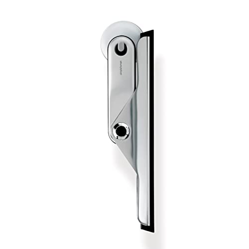 Simplehuman Foldaway Shower Squeegee - Streak-Free Glass Cleaner with Suction Holder