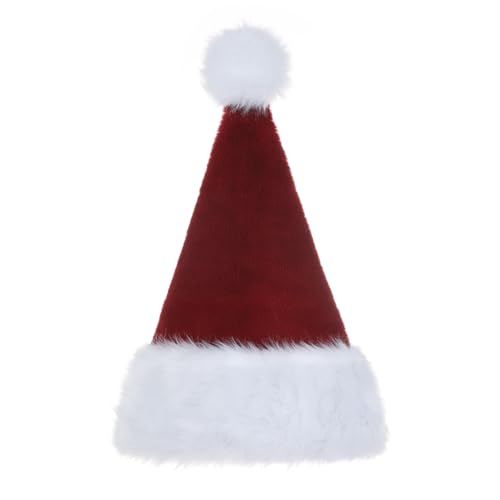 Christmas Hat, Santa Hat, Xmas Holiday Hat for Adults, Super Soft Plush Santa Hat for Xmas New Year Party Headwear