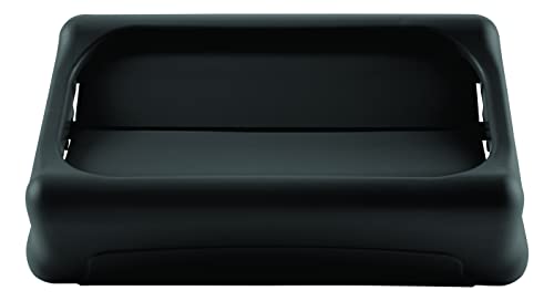 Rubbermaid Commercial Slim Jim Trash Can Swing Lid - Black, Plastic, Fits 16/23 Gallon Containers