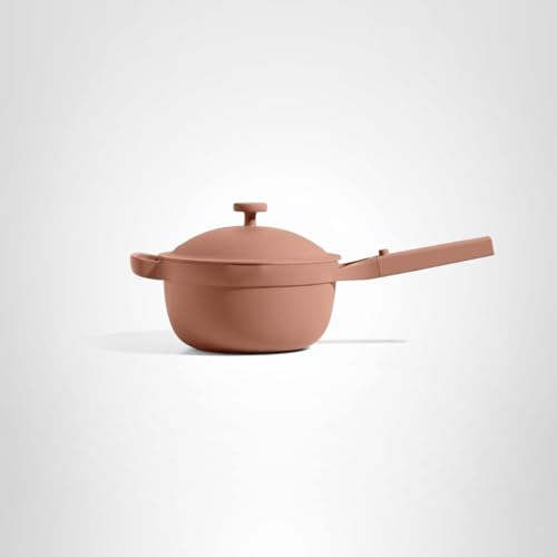 Our Place Mini Perfect Pot | 2.5 Qt Ceramic Pot with Lid & Spatula | Patented 8-in-1, PFAS-Free Nonstick, Non-Toxic Cookware | Induction & Oven-Safe up to 450°F | Spice