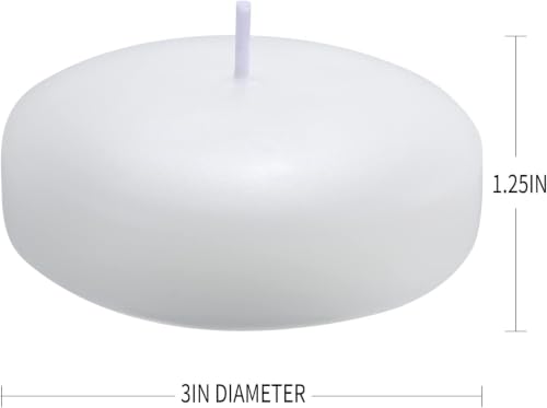 Floating Candles Set of 48 - 3 Inch White Tealight Candles for Weddings & Decor