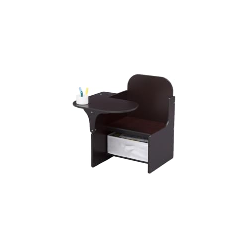 Delta Children MySize Kid's Chair Desk with Storage Bin, Dark Chocolate