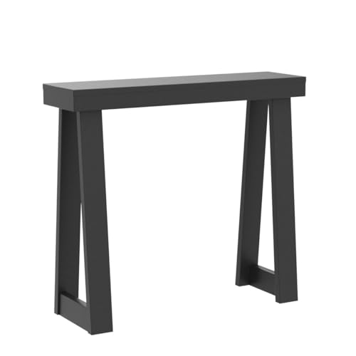 36 Inch Black Plank+Beam Classic Console Table - Versatile Entryway & Living Room Accent
