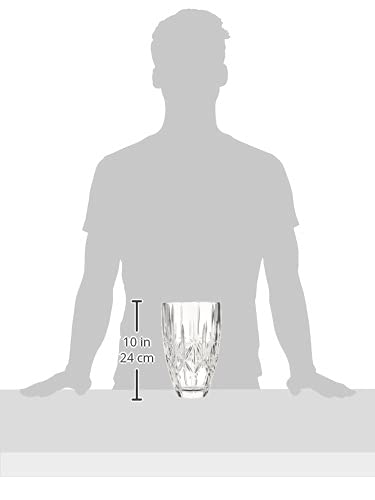 9-Inch Lead-Free Crystal Vase for Flowers - Sparkle Design