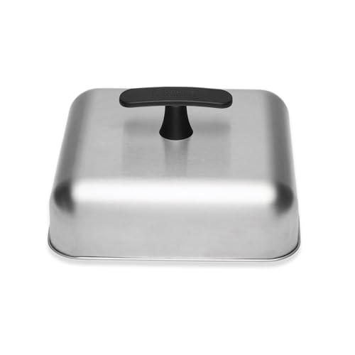 Weber Stainless Steel Griddle Basting Dome - Covers 4 Burgers, 10x10 inch