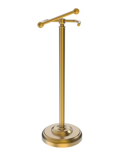 Brushed Gold 22" Stainless Steel Freestanding Toilet Paper Holder with Weighted Base - No Storage