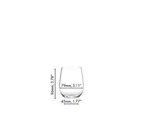 Riedel O Wine Tumbler Viognier/Chardonnay Set of 2 - 4.2 Ounces, Stemless, Dishwasher Safe