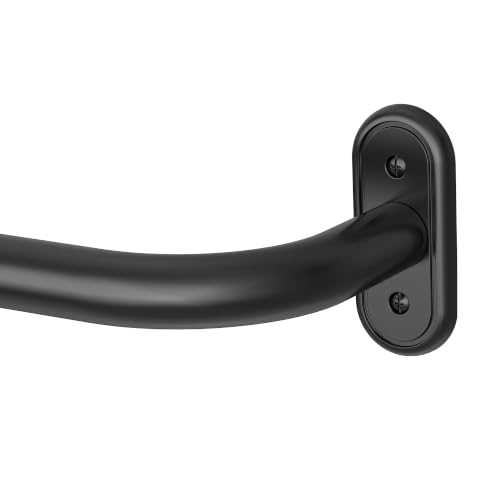 Wolistsa Black Heavy Duty Extendable Curtain Rod 36-120 Inches for Windows, 1 Pack