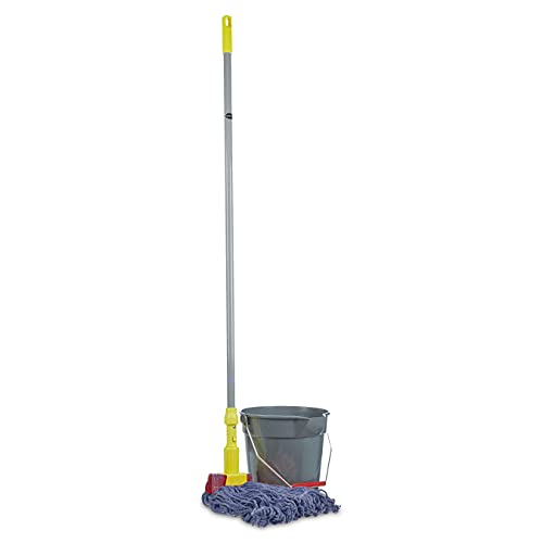 Amazon Basics Blue Large 5-Inch Loop-End Synthetic Mop Heads - 6-Pack