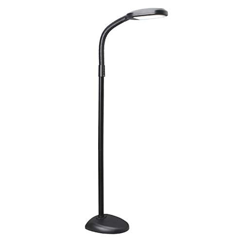 Verilux Full Spectrum LED Floor Lamp - Black, Adjustable Brightness & Color