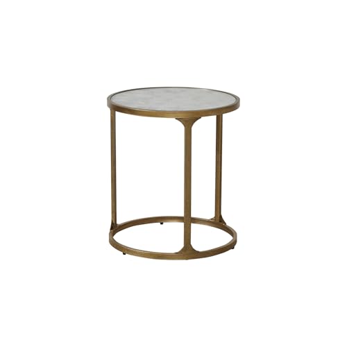 Antique Gold Signature Design by Ashley Korajane Round End Table, 20 Inch