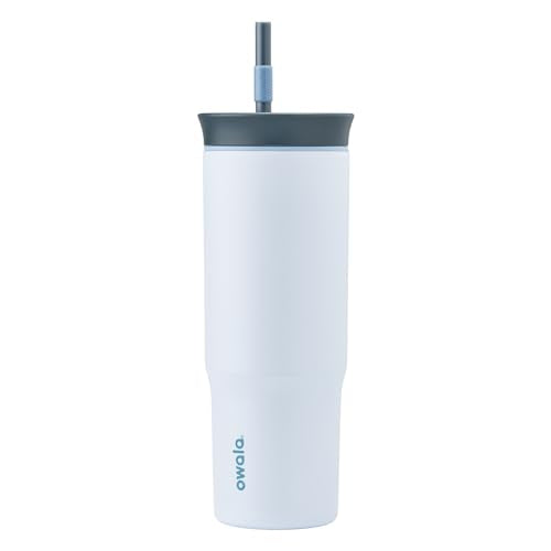 24 Oz Stainless Steel Water Bottle with Removable Straw - The Great Blue - Owala Tumbler
