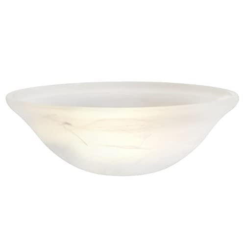 Alabaster Glass Shade for Flush Mount & Semi-Flush Mount - 11.5W x 4H, Variation: Alabaster