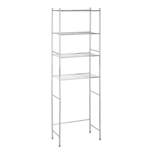 Honey-Can-Do Over-The-Toilet Bathroom Storage Shelf 4-Tier Steel Organizer