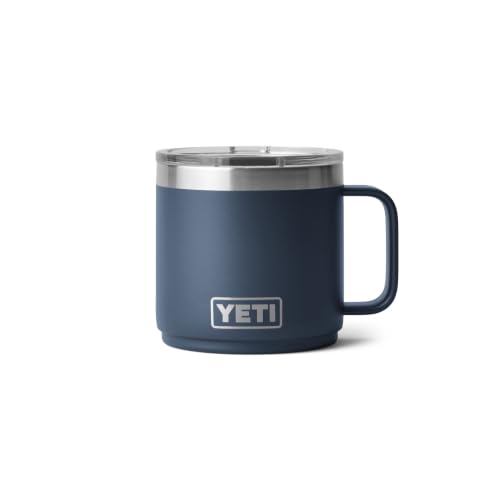YETI 14 oz Ceramic Lined Stackable Mug - Navy, Insulated Camp & Travel Mug