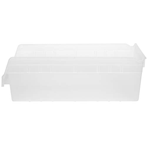 Nesting Storage Bins Set of 8 - Clear Plastic Organizers for Pantry, Garage, and Closet