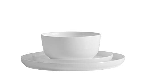 Mikasa Samantha 16-Piece Chip-Resistant Dinnerware Set for 4, White Bone China