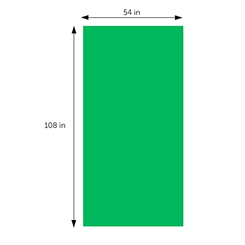 12 Pack Green Plastic Tablecloths (Rectangular 54x108 in)