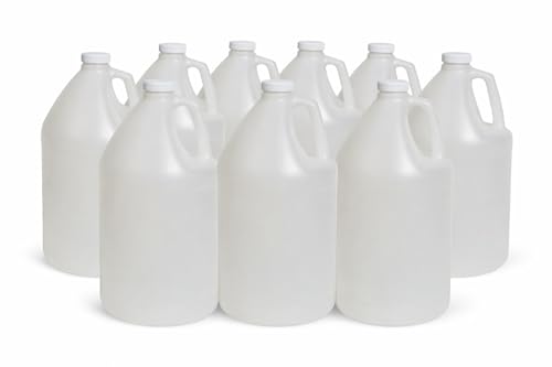 FastRack 9-Pack 1 Gallon Reusable Plastic Water Jugs with Lids | BPA-Free Containers for Liquid Storage, Camping & Emergency Prep