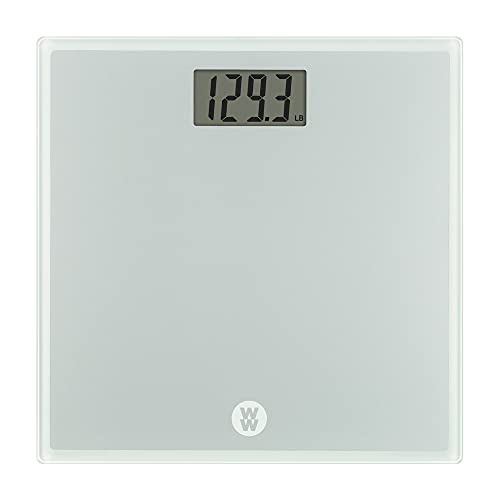 Conair Weight Watchers Digital Glass Bathroom Scale 11.9x11.9x0.7 Inches, 400lb Capacity
