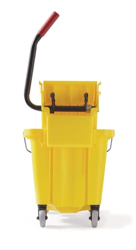 Rubbermaid Commercial WaveBrake 26 Qt Side-Press Mop Bucket - Yellow