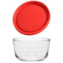 Glass Food Storage Bowls with Plastic Lids - 1-Cup Set of 6, BPA-Free, Made in USA