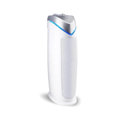 GermGuardian HEPA Air Purifier Tower 22" White AC4825W for Allergies & Pets