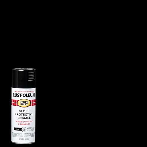 12 Pack Gloss Black Rust-Oleum Stops Rust Spray Paint - Weather & Rust Resistant