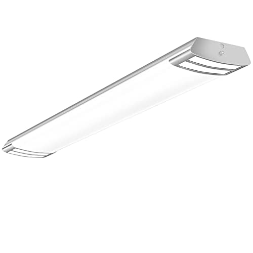 4FT LED Flush Mount Ceiling Light - 40W 4500LM Daylight White 5000K - Kitchen & Laundry Lighting