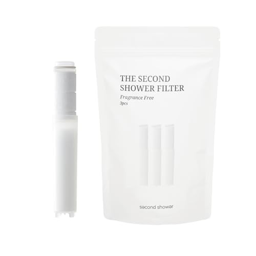 SecondShower Vitamin C Shower Filter 3 Pack - Removes 99.9% of Chlorine & Chloramine