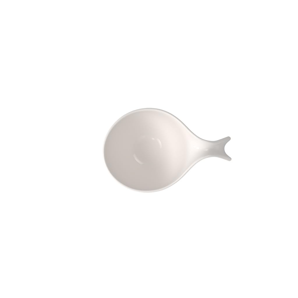 Villeroy & Boch Flow Bowl With Handle, Premium Porcelain, Made in Germany, 15 oz, White