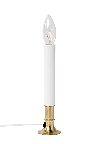 Creative Hobbies Original 6-Pack Electric Window Candles with On/Off Switch, Brass Base, 7W Bulb