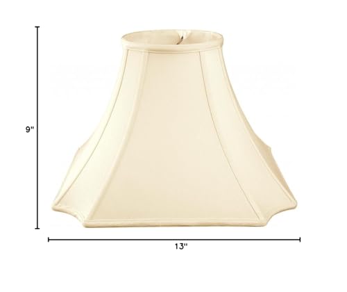 Royal Designs Square Inverted Cut Corner Basic Lamp Shade, Eggshell, 5 x 10 x 8