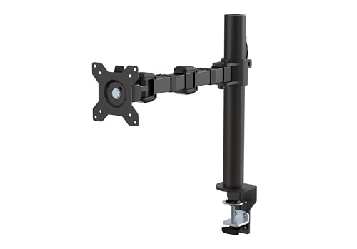 Adjustable 30-Inch Monitor Stand with Cable Management & VESA Mount - Steel, Black