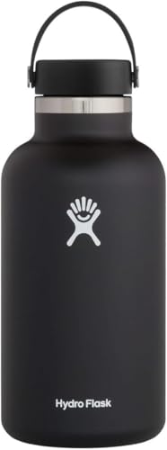 Hydro Flask 64 Oz Wide Flex Cap Water Bottle - Black, Insulated, Leakproof