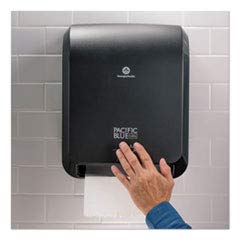 Georgia-Pacific Pacific Blue 8-Inch Automated Touchless Paper Towel Dispenser - Black