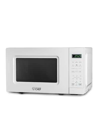 Commercial Chef 0.7 Cu Ft White Countertop Microwave Oven - CHM7MW