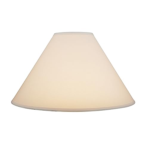 White Hardback Empire Spider Lamp Shade - 6in Top x 19in Bottom x 12in Height