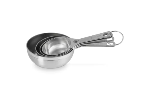 Measuring Cups Set - Stainless Steel, 4-Piece, Includes 1/4, 1/3, 1/2 & 1 Cup - Variation of This Listing