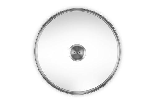 Le Creuset 11 Inch Glass Lid with Stainless Steel Knob for Cookware - Transparent