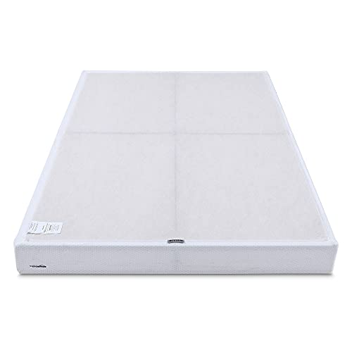 Full Size Amazon Basics 7-Inch Sturdy Bed Base - Easy Tool-Free Assembly, White