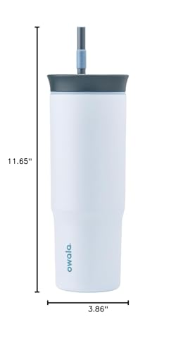 24 Oz Stainless Steel Water Bottle with Removable Straw - The Great Blue - Owala Tumbler