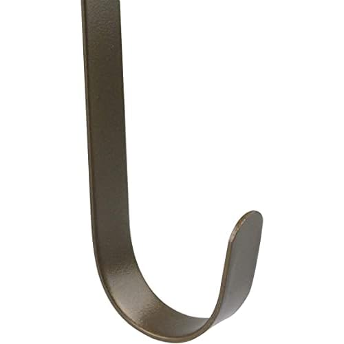 12 inch Wreath Hanger for Front Door Christmas Decoration Metal Over The Door Double Hook (Bronze)