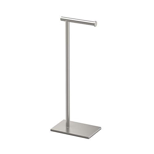Freestanding Bathroom Toilet Paper Holder Stand Satin Nickel 22.25in