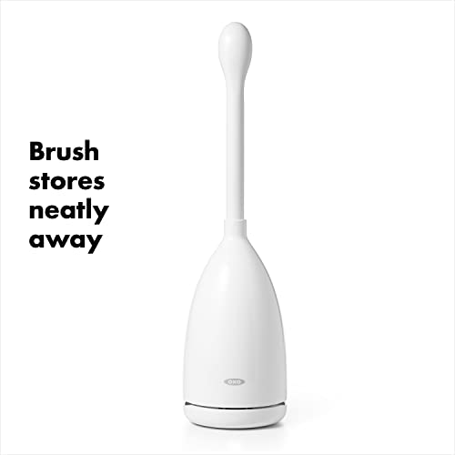 OXO Good Grips Toilet Brush with Rim Cleaner and Storage Canister