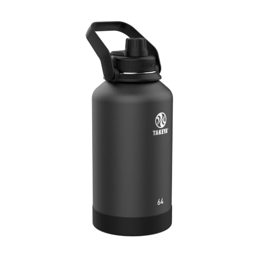 64 oz Vacuum Insulated Stainless Steel Water Bottle with Spout Lid - Onyx